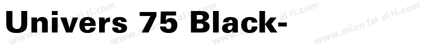Univers 75 Black字体转换